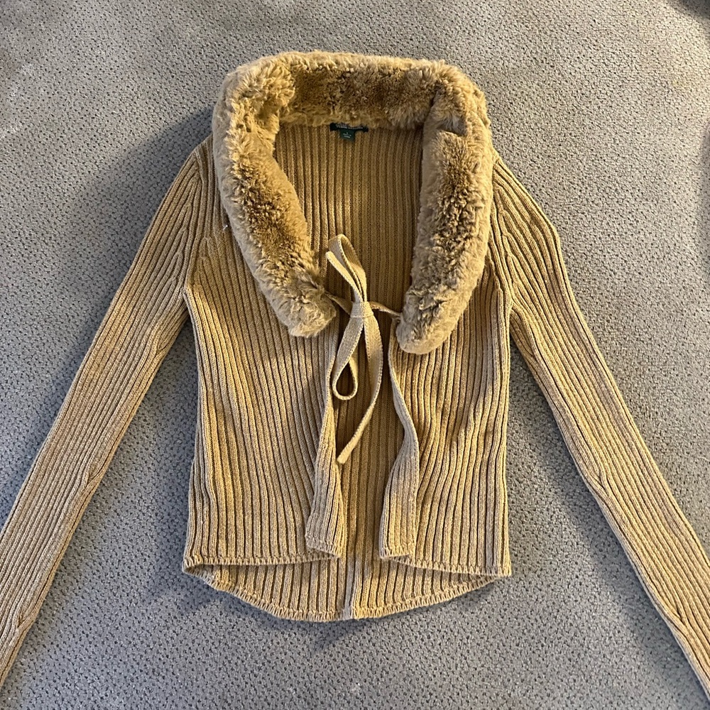Front tie sweater